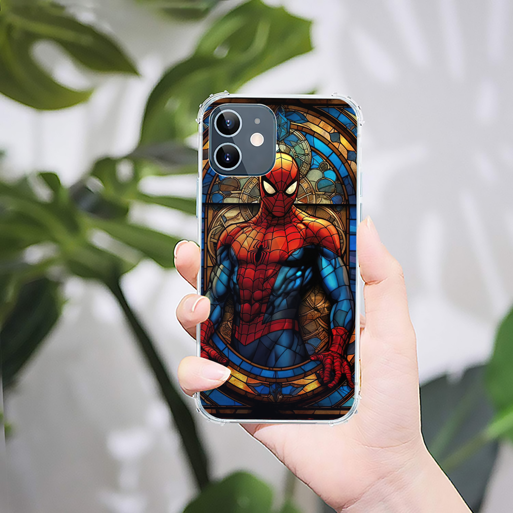 （画像用） Spider Man スパイダーマン 【iPhone 12シリーズ対応】透明スマホケース（クリアソフトケース）